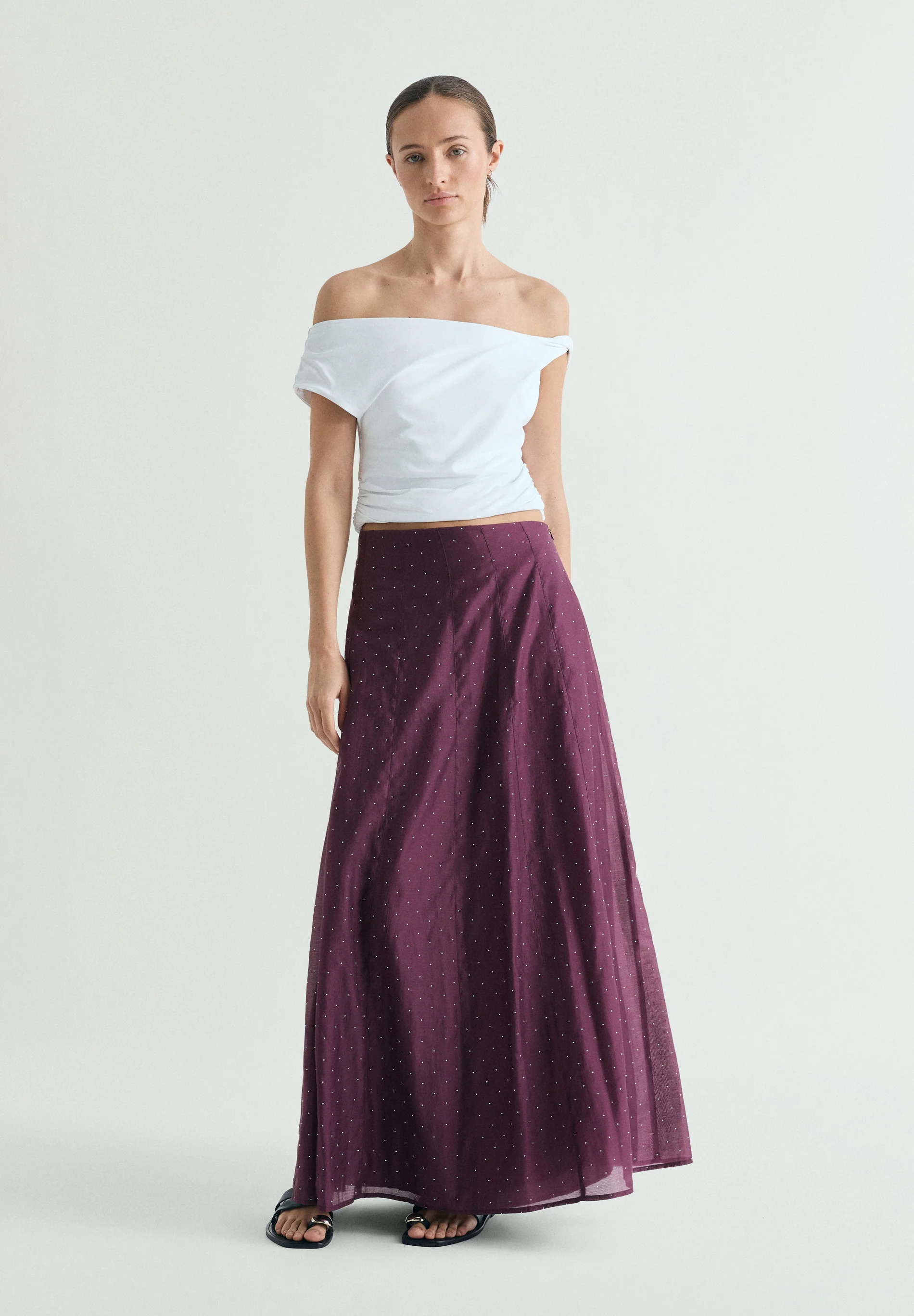 FALDA SATINADA STRASS - Image 2