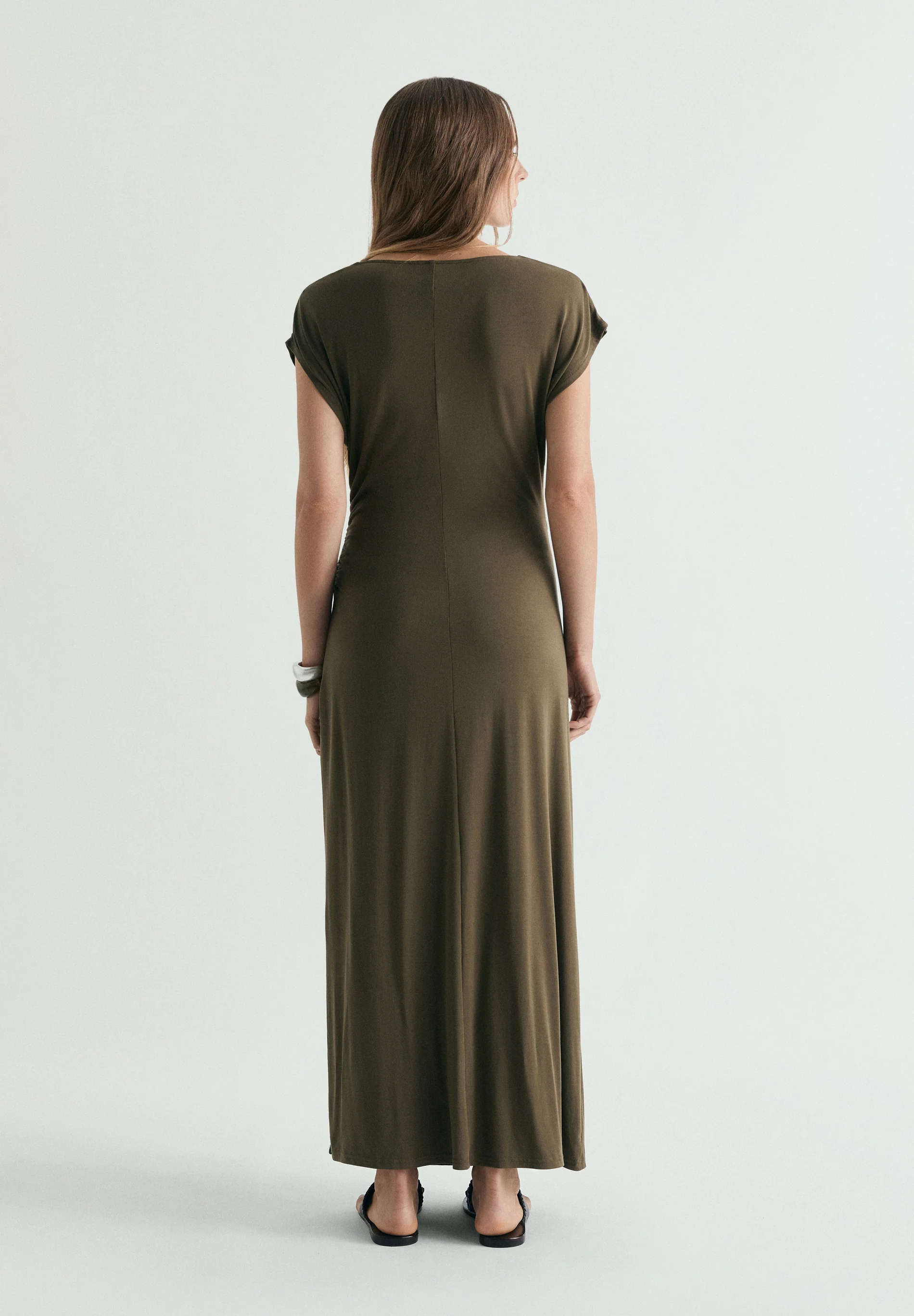 VESTIDO CUPRO DRAPEADO - Image 3