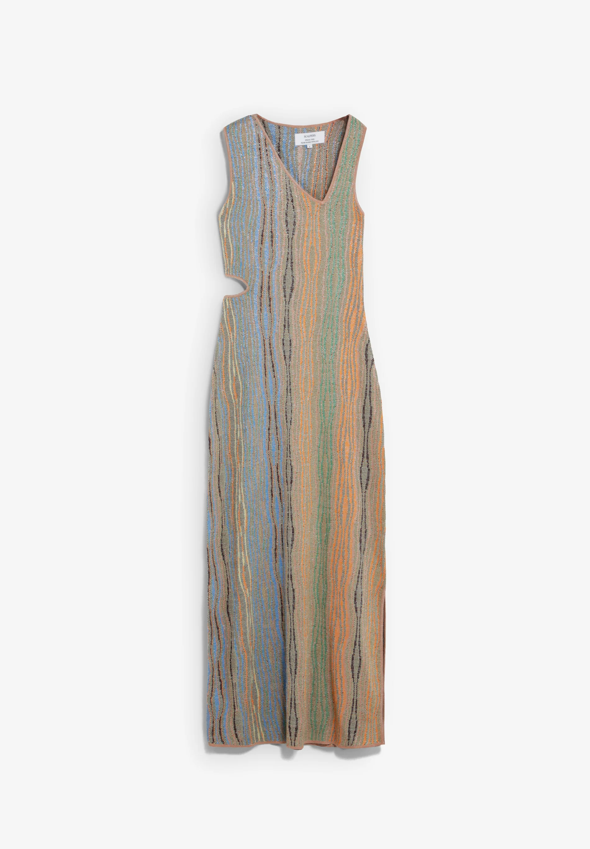 VESTIDO LARGO JACQUARD CON CUT OUT - Image 4