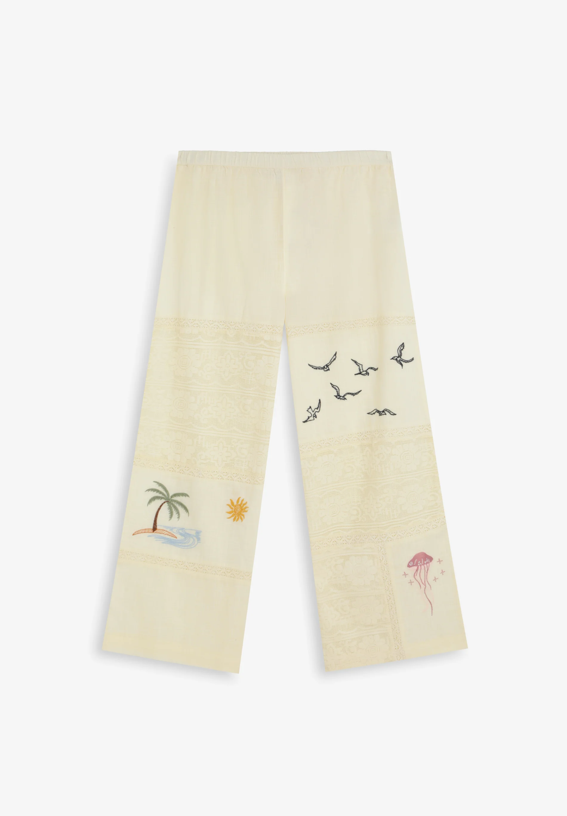 PANTALÓN BORDADOS CON ENCAJE - Image 4
