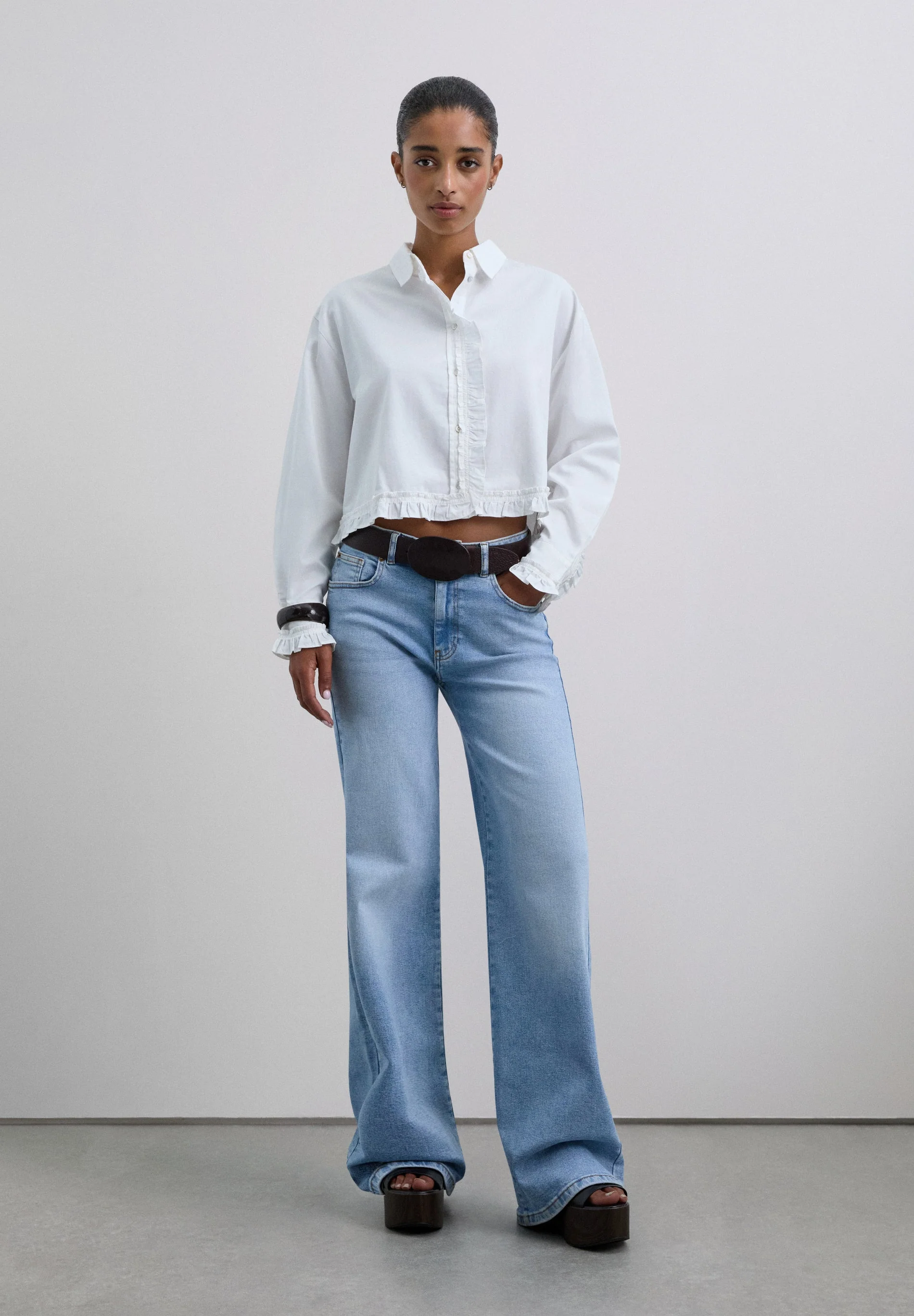 CAMISA CROPPED FRUNCES - Image 2